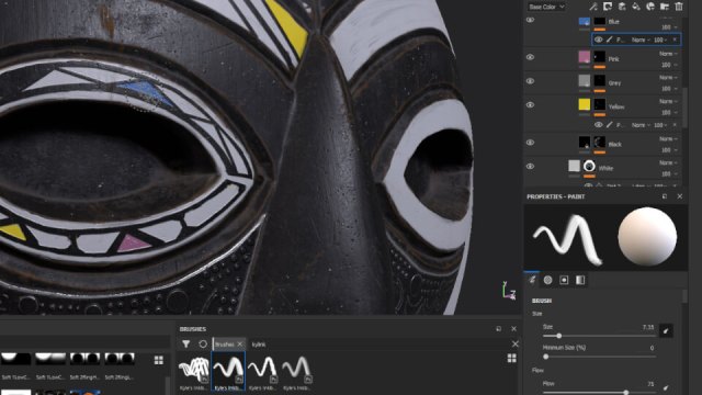 super close up of substance by adobe workflow